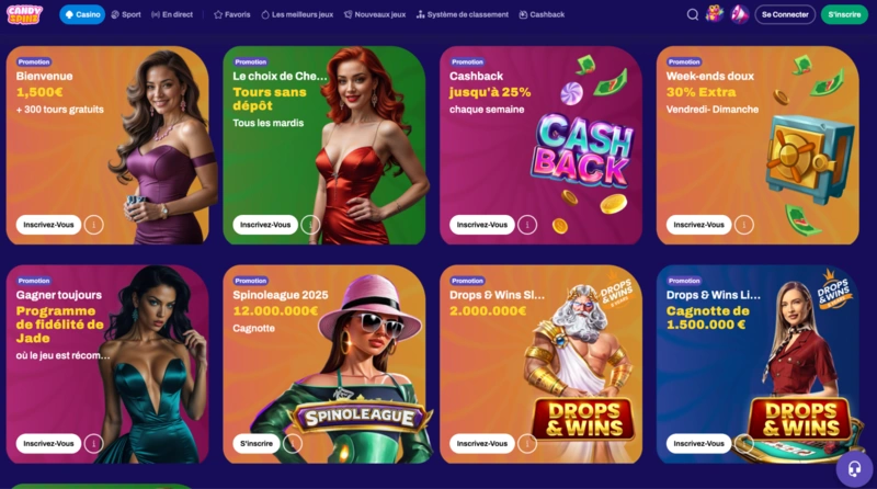 Candy Spinz Bonuses